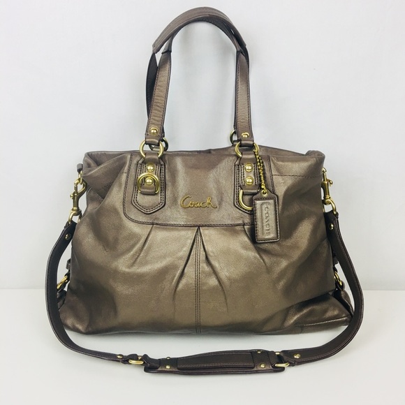Coach Handbags - Coach | Metallic Bronze Kristin Satchel Purse